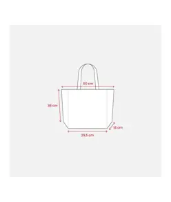 Shopper in R-PET laminato con soffietto alla base - manici lunghi in poliestere Handle