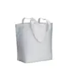 Shopper in R-PET laminato con soffietto alla base - manici lunghi in poliestere Handle