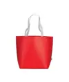 Shopper in R-PET laminato con soffietto alla base - manici lunghi in poliestere Handle