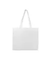 Shopper in TNT laminato, manici lunghi e soffietto Handle