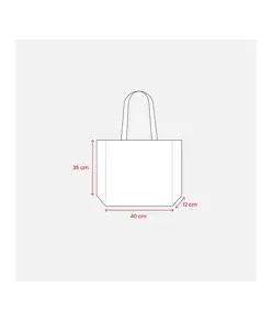 Shopper in TNT laminato, manici lunghi e soffietto Handle