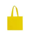 Shopper in TNT laminato, manici lunghi e soffietto Handle