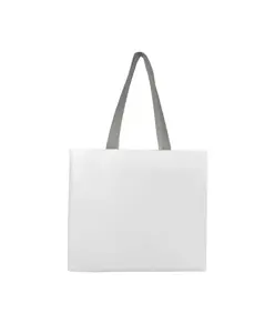 Shopper in TNT laminato, manici lunghi e soffietto Handle