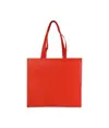 Shopper in TNT laminato, manici lunghi e soffietto Handle