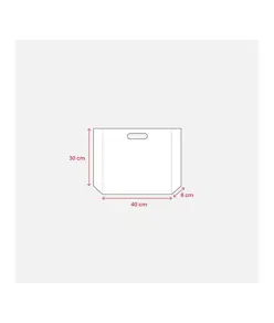 Shopper in TNT laminato metallizzata, manici corti Handle