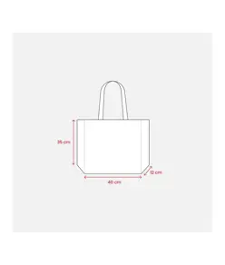 Shopper in TNT laminato metallizzata, manici lunghi e soffietto Handle