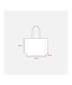 Shopper in TNT laminato metallizzata, manici lunghi e soffietto Handle