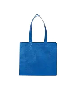 Shopper in TNT laminato metallizzata, manici lunghi e soffietto Handle