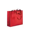 Shopper in TNT laminato metallizzata, manici lunghi e soffietto Handle