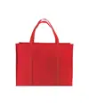 Shopper maxi con soffietto in TNT 100 g/m2 cucito, manici lunghi Handle