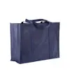 Shopper maxi con soffietto in TNT 100 g/m2 cucito, manici lunghi Handle