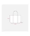 Shopper maxi con soffietto in TNT 100 g/m2 cucito, manici lunghi Handle