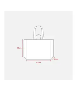Shopper maxi in polipropilene riciclato con manici doppi a nastro (corti e lunghi) Handle