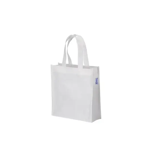 Shopper mini con soffietto in  R-pet 80 g/m2 con soffietto, manici corti Handle