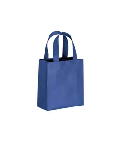 Shopper mini con soffietto in TNT 80 g/m2, manici corti Handle