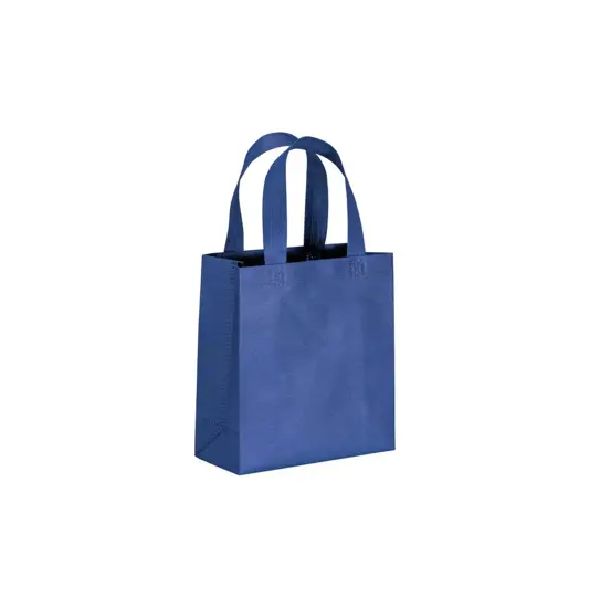 Shopper mini con soffietto in TNT 80 g/m2, manici corti Handle