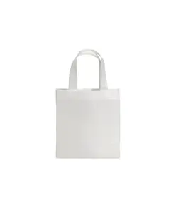 Shopper mini con soffietto in TNT 80 g/m2, manici corti Handle