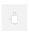 Shopper mini in cotone naturale 135 g/m2, manici corti colorati Handle