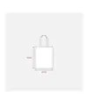 Shopper mini in cotone naturale 135 g/m2, manici corti colorati Handle