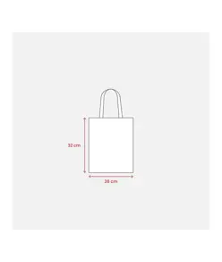 Shopper mini in cotone naturale 135 g/m2, manici corti colorati Handle