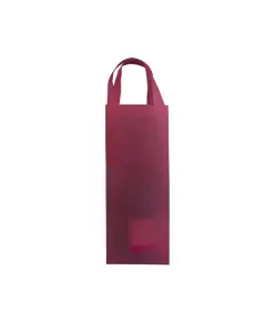 Shopper porta bottiglia in TNT 100 g/m2  termosaldato, manici corti Handle