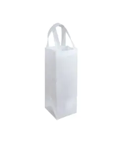 Shopper porta bottiglia in TNT 100 g/m2  termosaldato, manici corti Handle