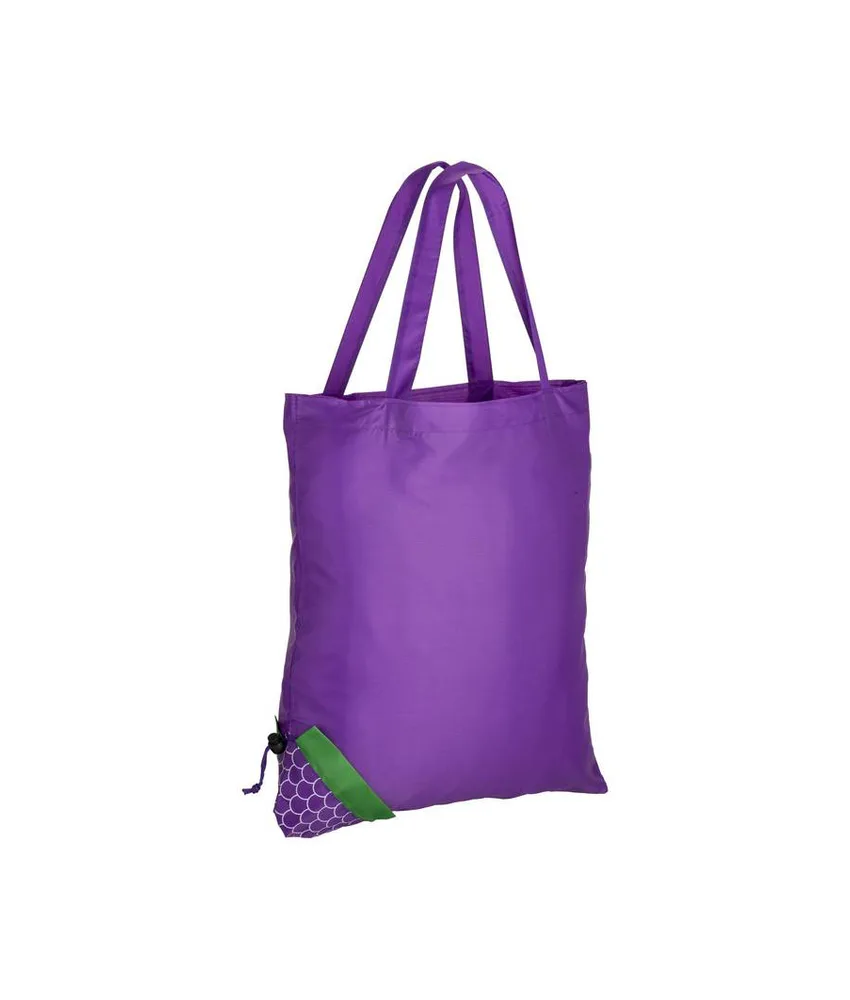 50 pezzi Shopper ripiegabile a forma di arancia, mora e limone in poliestere 190T Handle