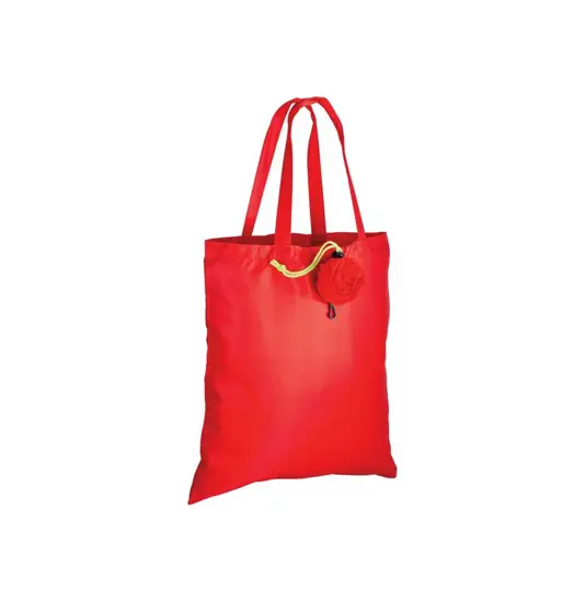 Shopper ripiegabile a forma di rosa in poliestere 190T, con moschettone in plastica Handle