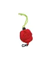 Shopper ripiegabile a forma di rosa in poliestere 190T, con moschettone in plastica Handle