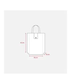 Shopper ripiegabile con soffietto in TNT 80 g/m2, manici corti Handle