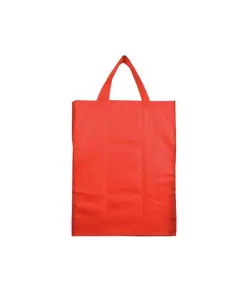 Shopper ripiegabile con soffietto in TNT 80 g/m2, manici corti Handle