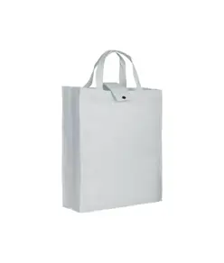 Shopper ripiegabile con soffietto in TNT 80 g/m2, manici corti Handle