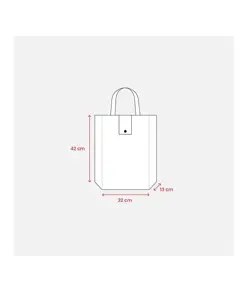 Shopper ripiegabile con soffietto in TNT 80 g/m2, manici corti Handle