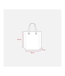 Shopper  ripiegabile con soffietto in TNT 80g/m2 cucito, manici corti Handle