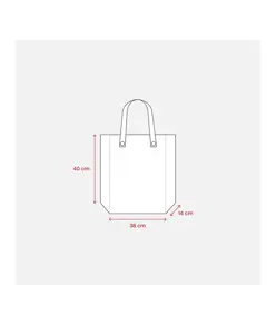 Shopper  ripiegabile con soffietto in TNT 80g/m2 cucito, manici corti Handle