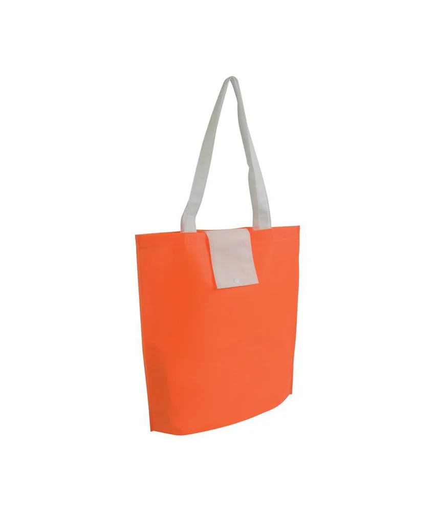 50 pezzi Shopper ripiegabile in TNT 80 g/m2 termosaldato, manici corti Handle