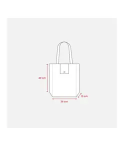Shopper ripiegabile in TNT 80 g/m2 termosaldato, manici corti Handle