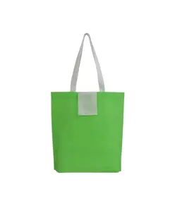 Shopper ripiegabile in TNT 80 g/m2 termosaldato, manici corti Handle