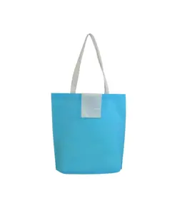 Shopper ripiegabile in TNT 80 g/m2 termosaldato, manici corti Handle