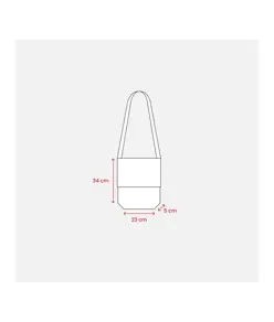 Shopper tascapane con soffietto in TNT 80 g/m2 cucito con tracolla Handle