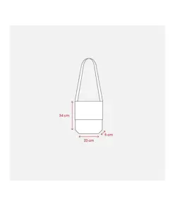 Shopper tascapane con soffietto in TNT 80 g/m2 cucito con tracolla Handle