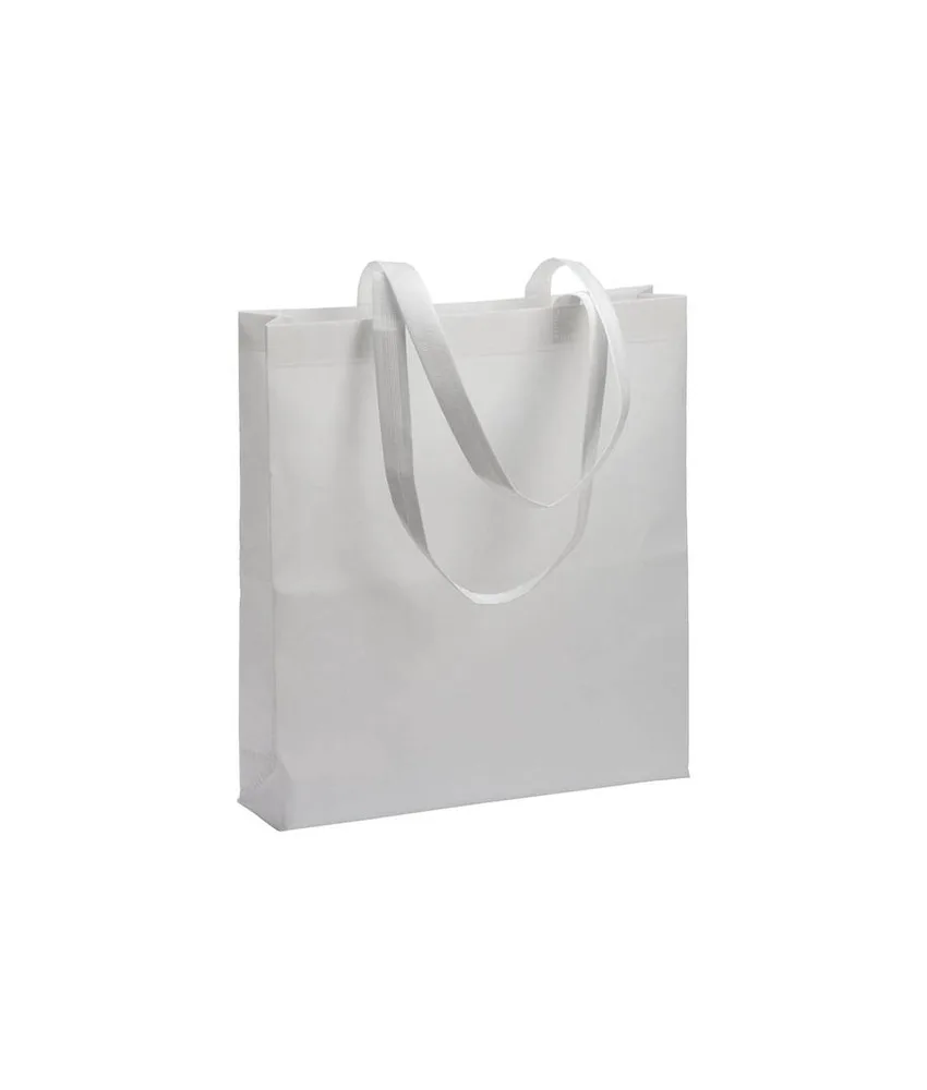 50 pezzi Shopper termosaldata in R-pet 80 g/ m2 con soffietto Handle