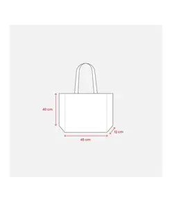 Shopper termosaldata in R-pet  80 g/ m2 con soffietto Handle