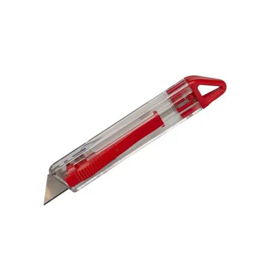 Taglierino trasparente con lama retrattile automatica , medio