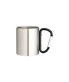 Tazza in acciaio con manico in alluminio a moschettone, 200 ml