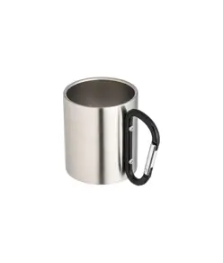 Tazza in acciaio con manico in alluminio a moschettone, 200 ml