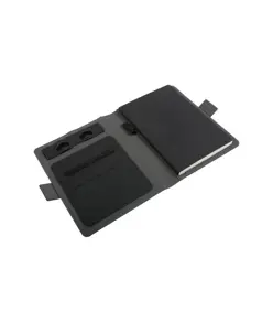 Tech organizer con wireless charger e quaderno (A5)
