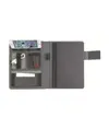 Tech organizer in tessuto mélange con quaderno a righe (A5)