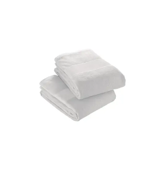 Telo in spugna di cotone 100 % ( 300 g/m2) con banda bianca in poliestere 30x50cm