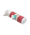 Telo mare/pareo  in cotone riciclato  da 180 gr/m2 con frange, misura 90x170 cm